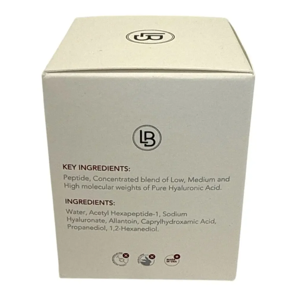 NIB Lorde + Belle HA3+ Peptide Serum Hyaluronic Acid Anti Aging 1 oz
